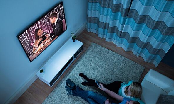 Couple watching TV